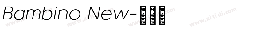 Bambino New字体转换